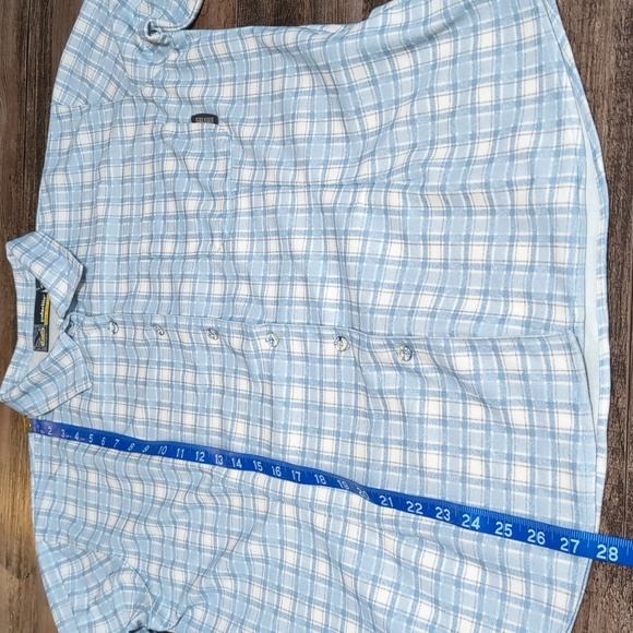 Salewa Polarlite Fleece Flannel 5 Size XXL In Baby Blue Plaid - Picture 10 of 11